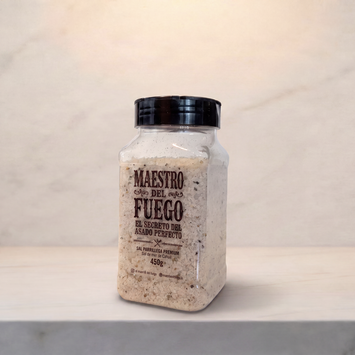Sal de mar y pimienta premium, salero parrillero 450g
